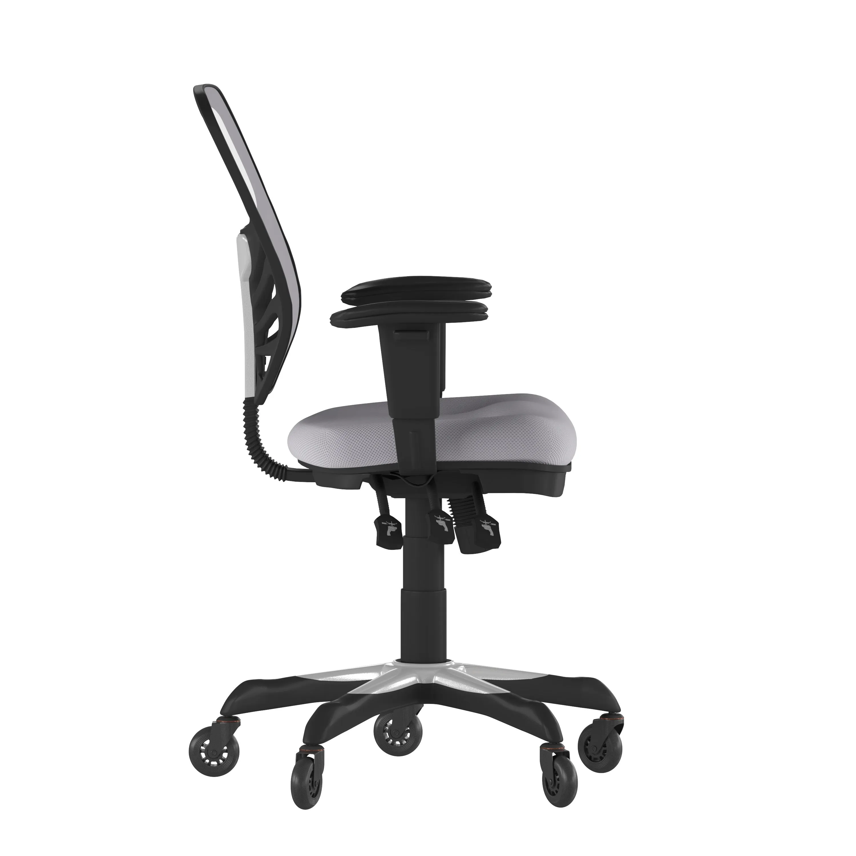 Gray Chair with Roller Wheels HL-0001-GY-RLB-GG