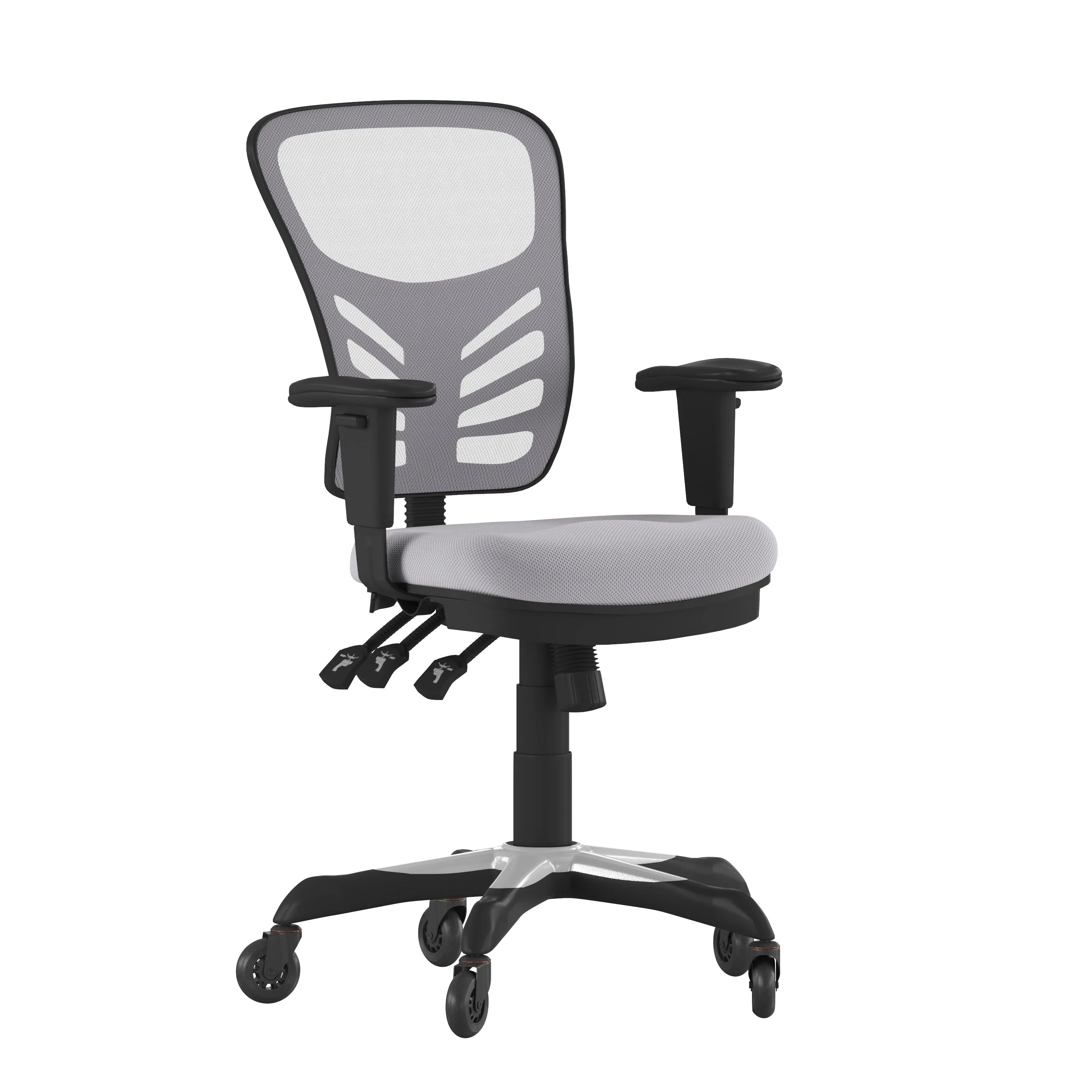 Gray Chair with Roller Wheels HL-0001-GY-RLB-GG