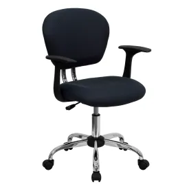 Gray Mid-Back Task Chair H-2376-F-GY-ARMS-GG