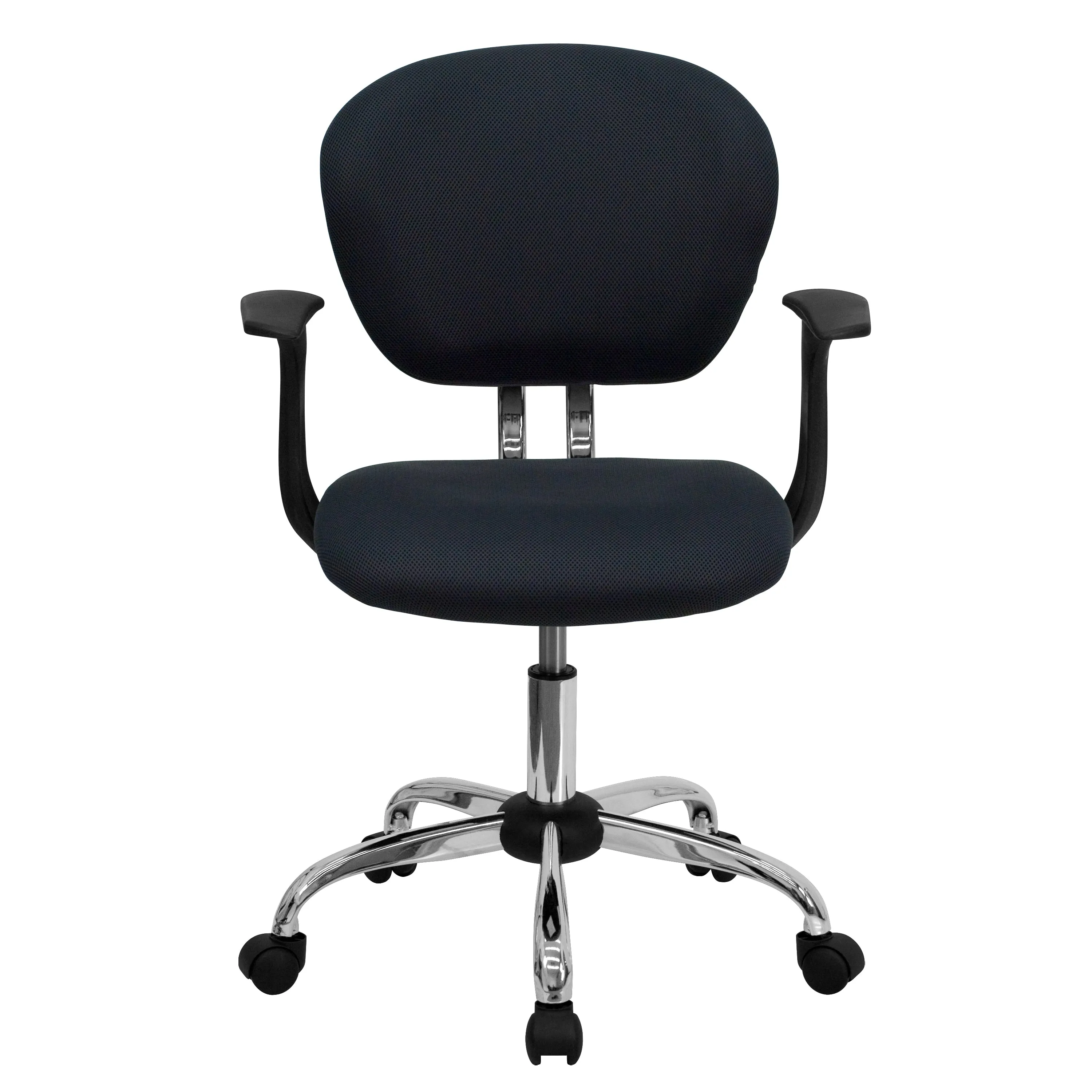 Gray Mid-Back Task Chair H-2376-F-GY-ARMS-GG