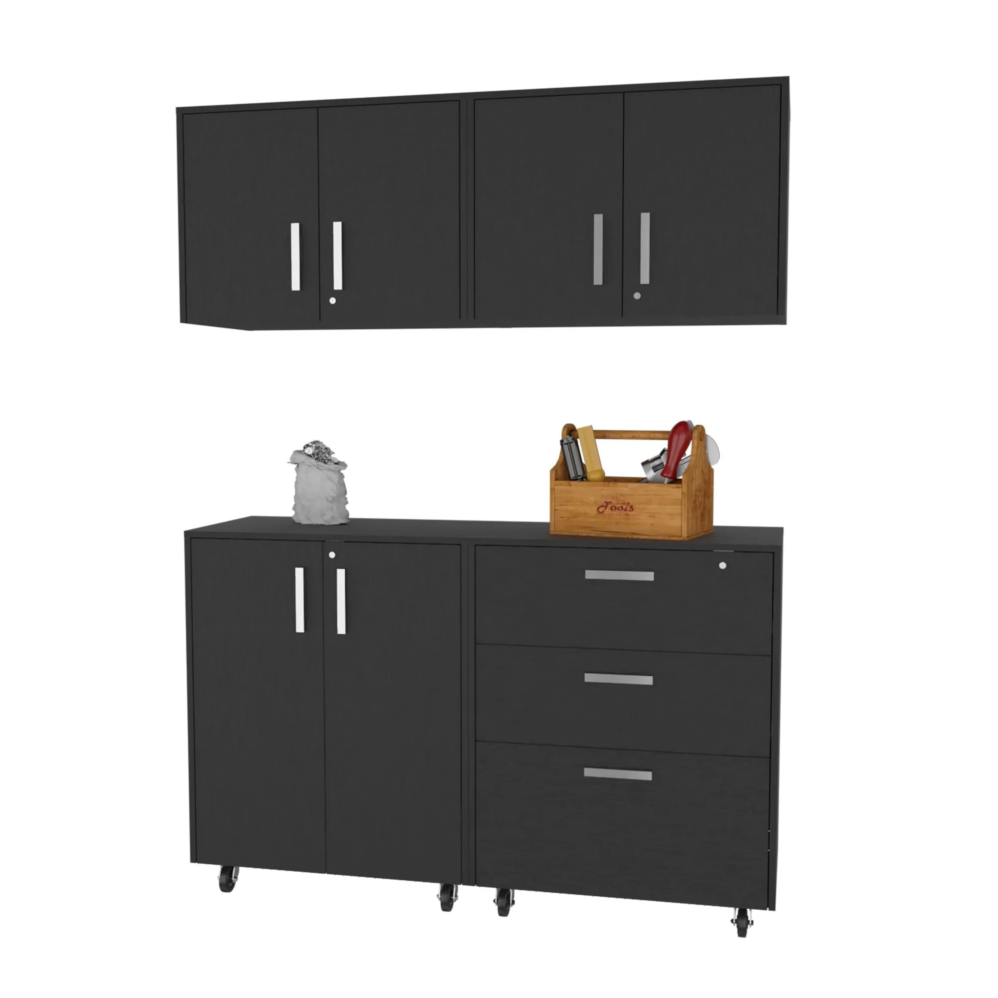 Haley Black 4 Piece Garage Set