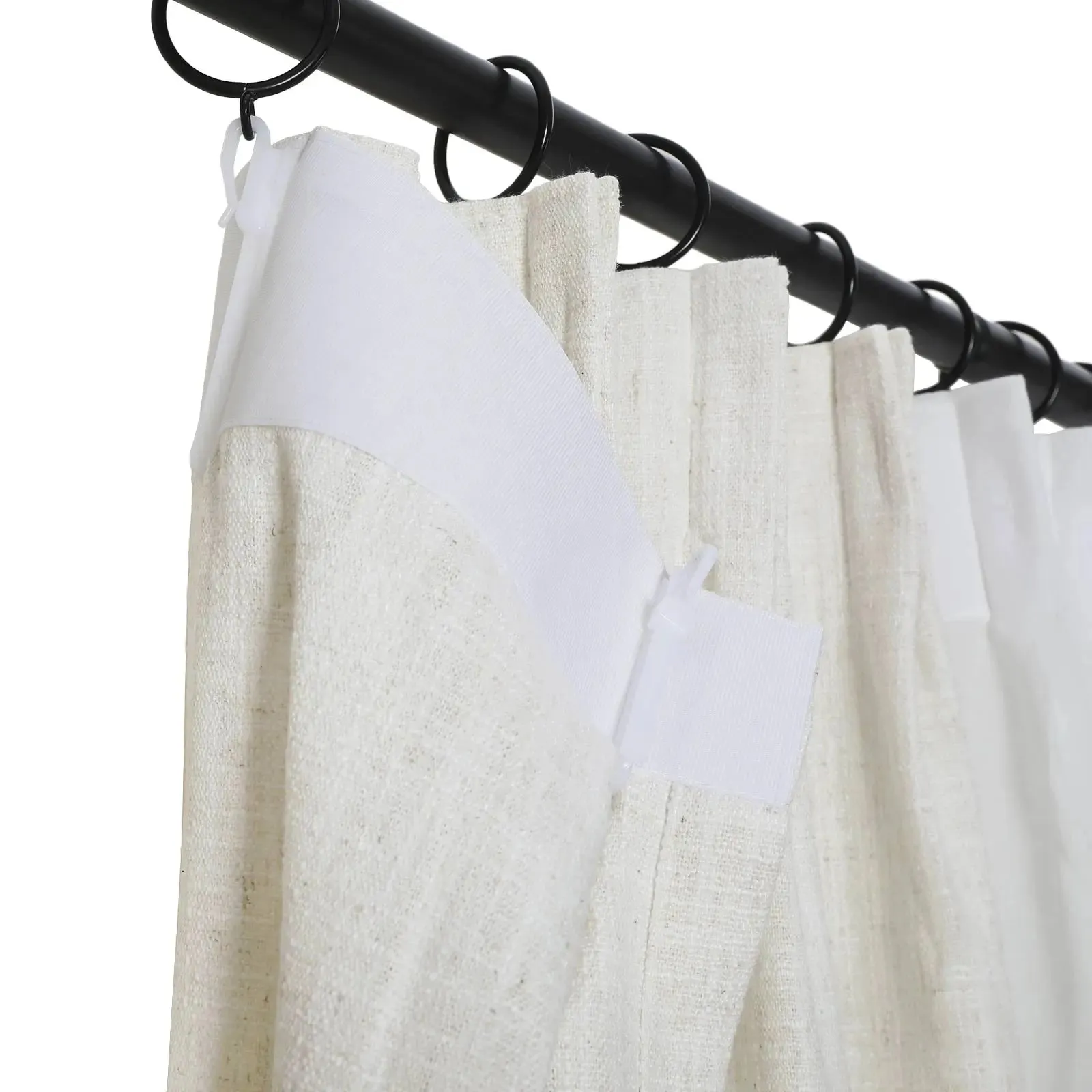 Half Sheer Linen Drapery Pleated (Sold per Pair)