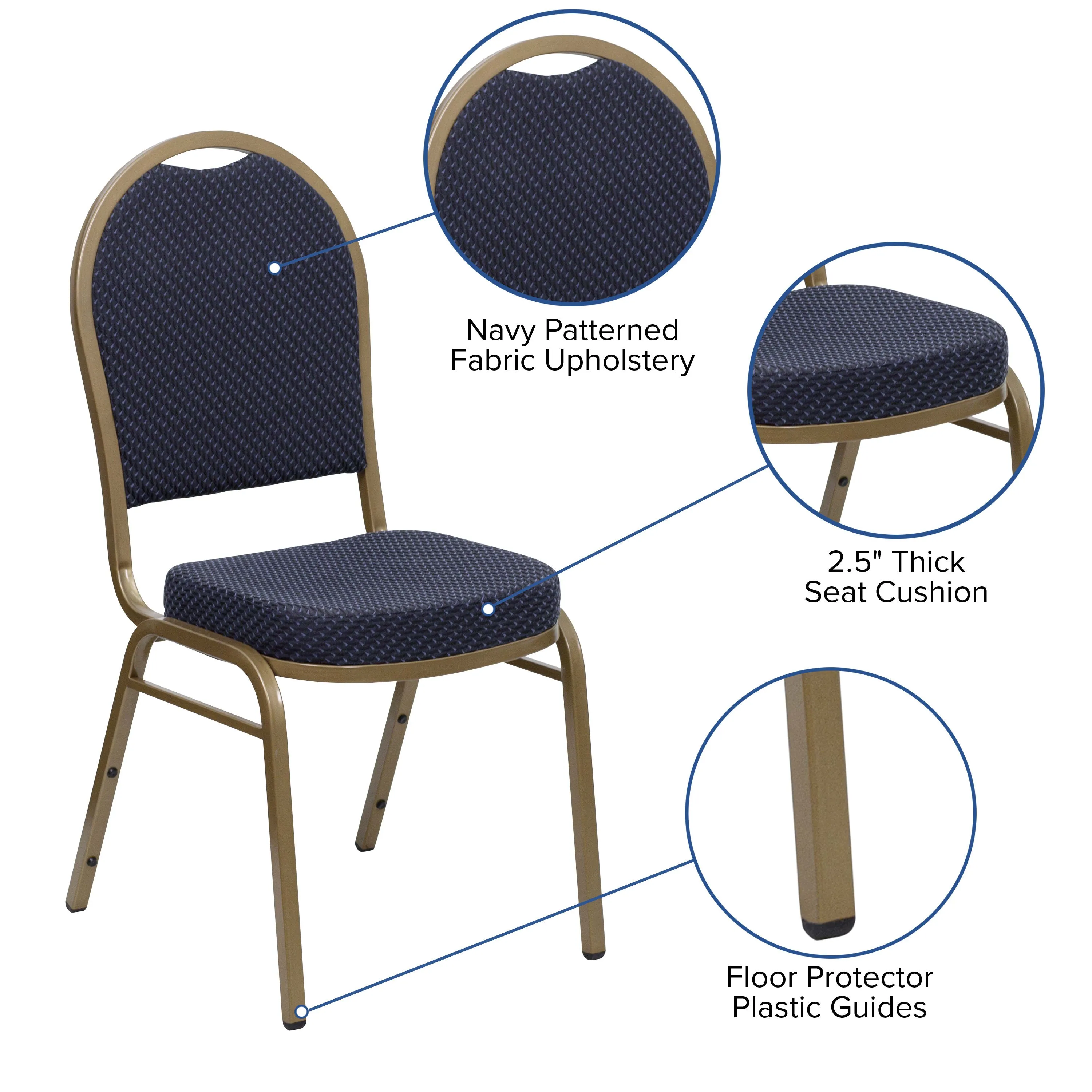 HERCULES Series Dome Back Stacking Banquet Chair