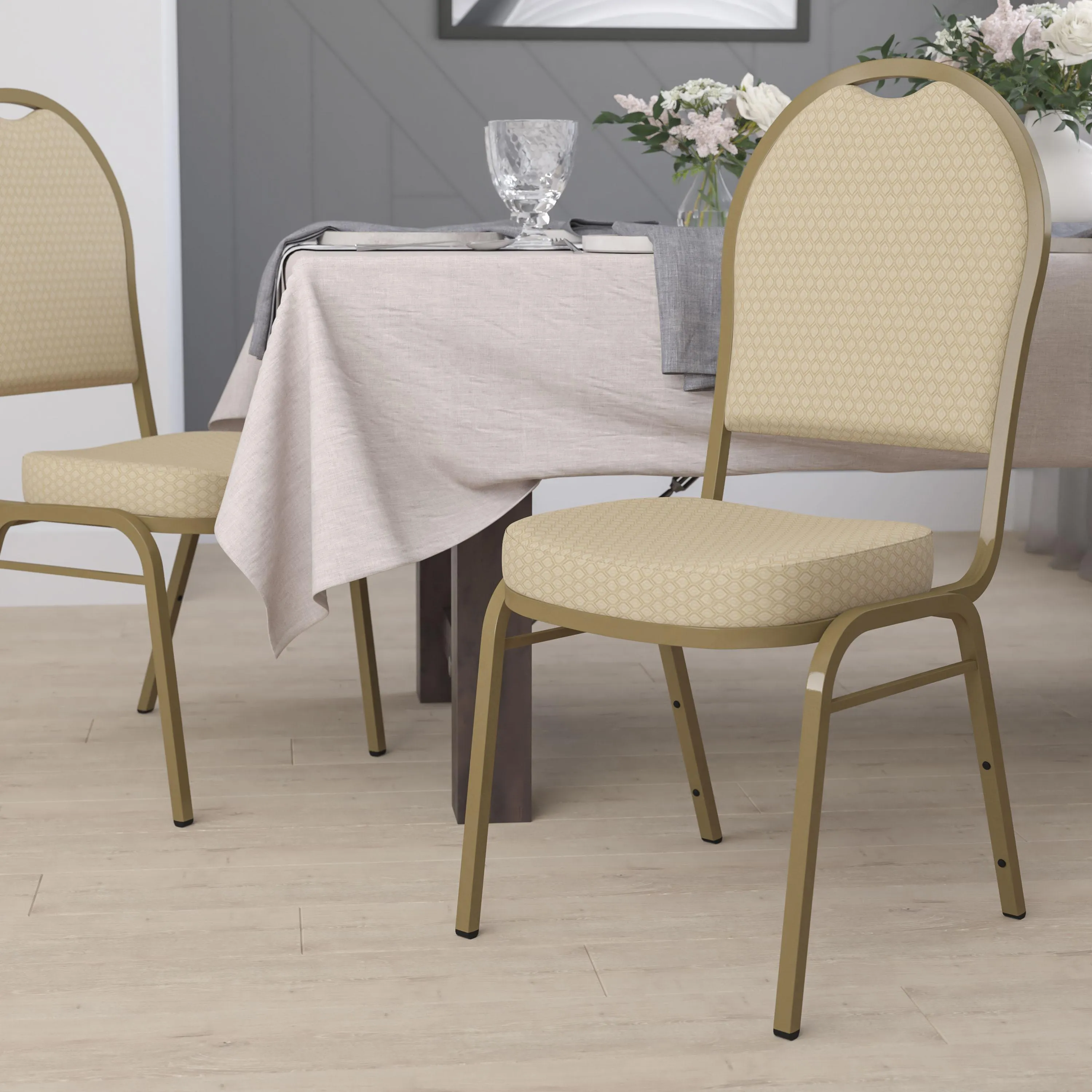 HERCULES Series Dome Back Stacking Banquet Chair