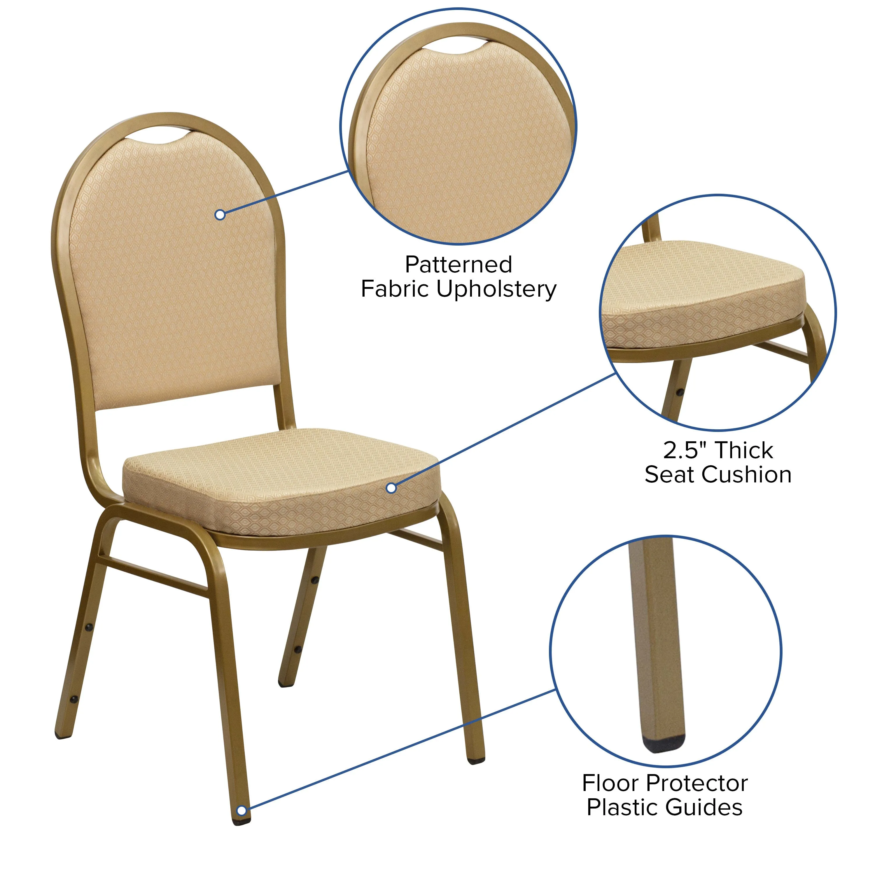 HERCULES Series Dome Back Stacking Banquet Chair