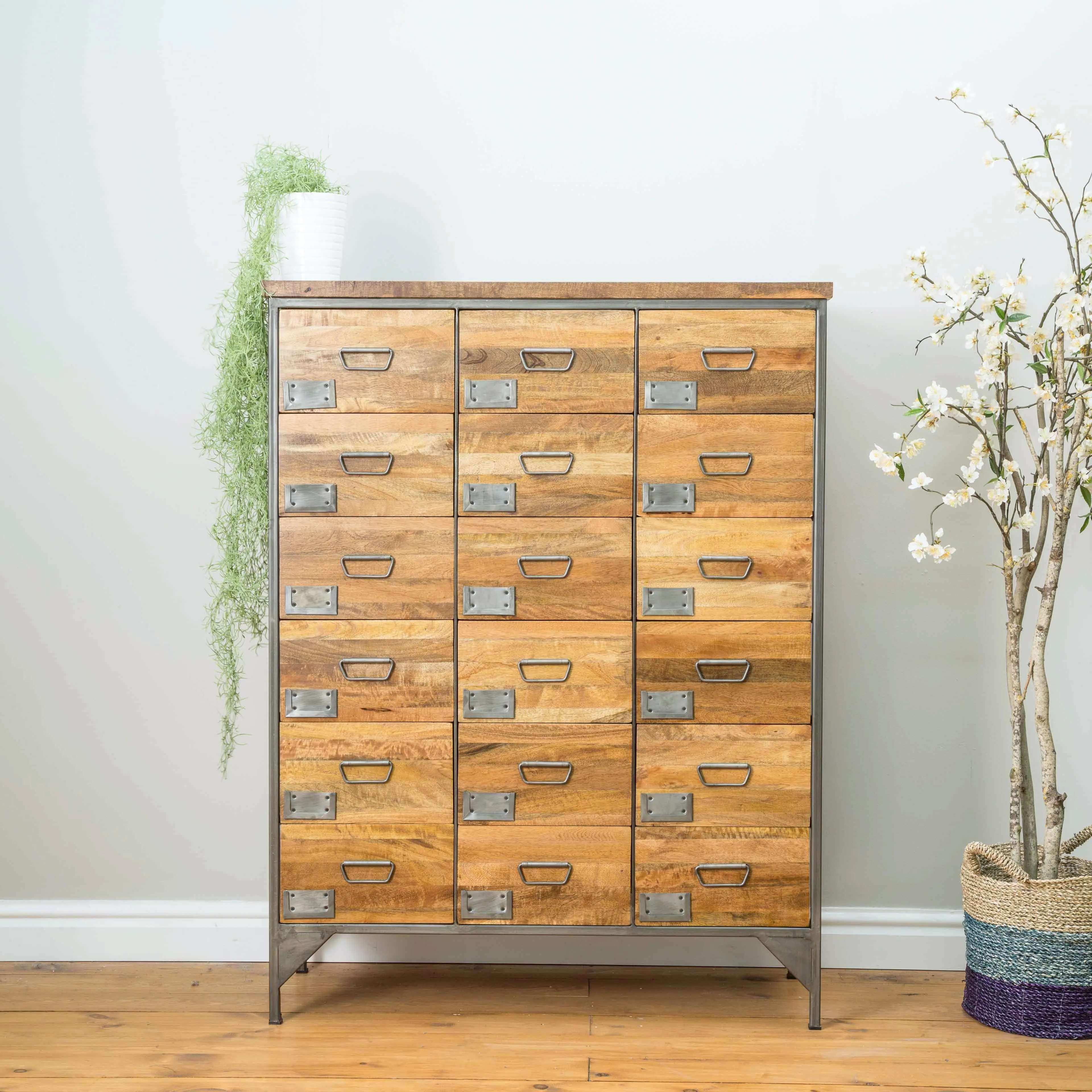 Industrial Vintage Apothecary 18 Drawer Chest