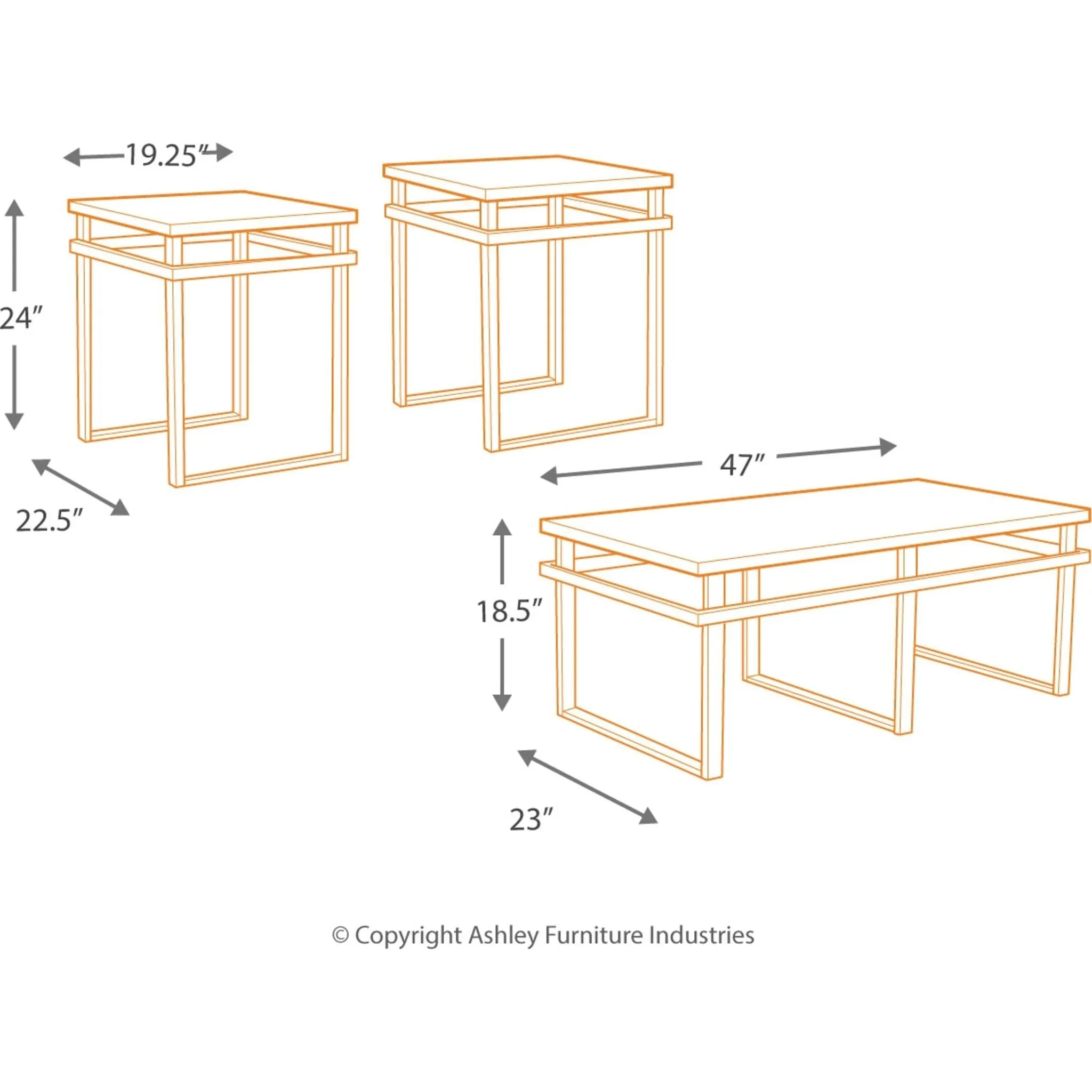 Laney Occasional Table Set (set of 3)