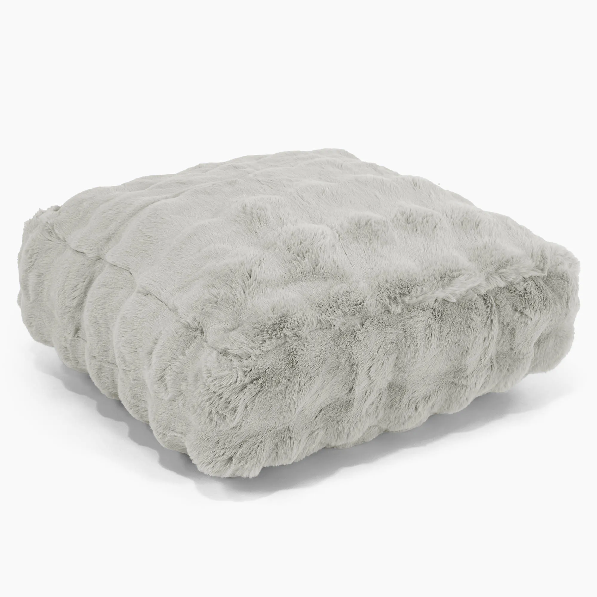 Large Floor Cushion - Bubble Faux Fur Sage Green