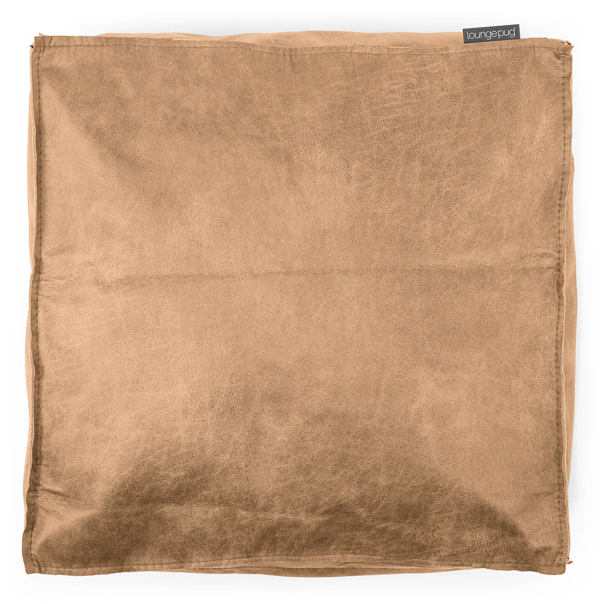 Large Floor Cushion - Distressed Leather Honey Brown