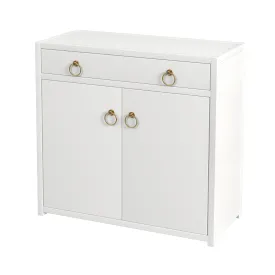 Lark 2 Door Cabinet with Storage in White  5673304