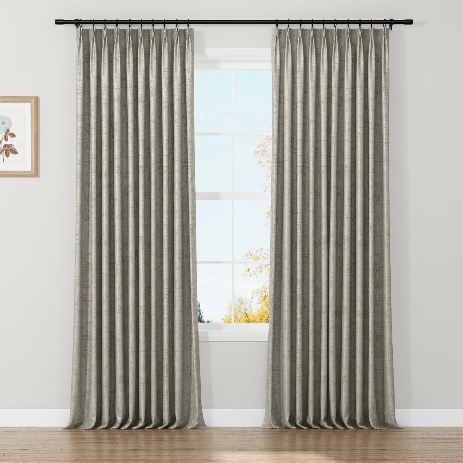 Lydia Fence Jacquard Curtain Pleated