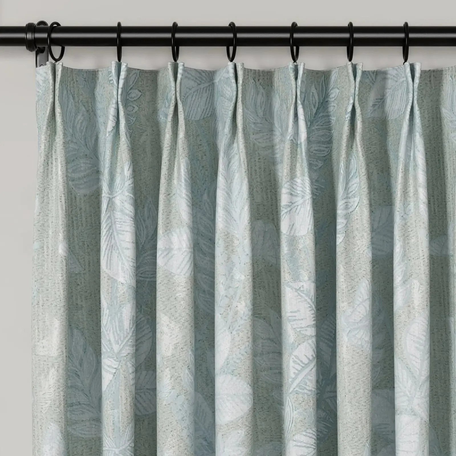 Lydia Foliage Jacquard Curtain Pleated