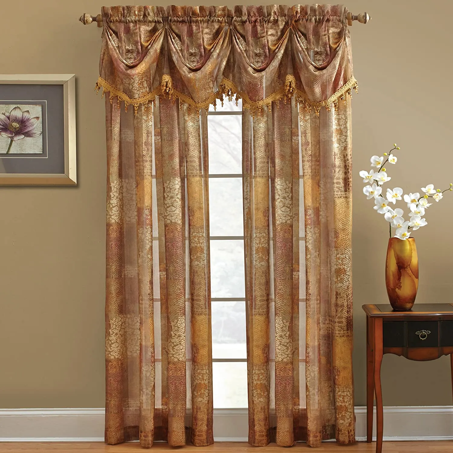 Madagascar Sheer 2 Panels Drapes 84 Inch