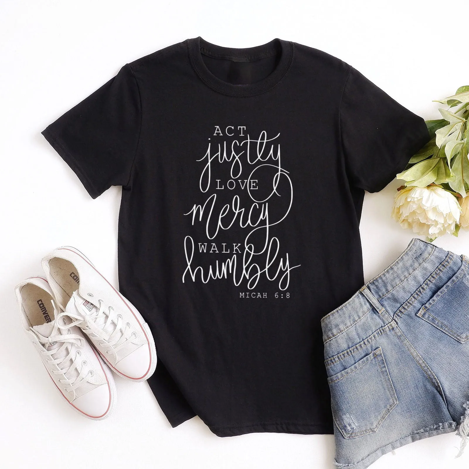 Micah 6:8 Act Justly, Love Mercy, Walk Humbly Tee