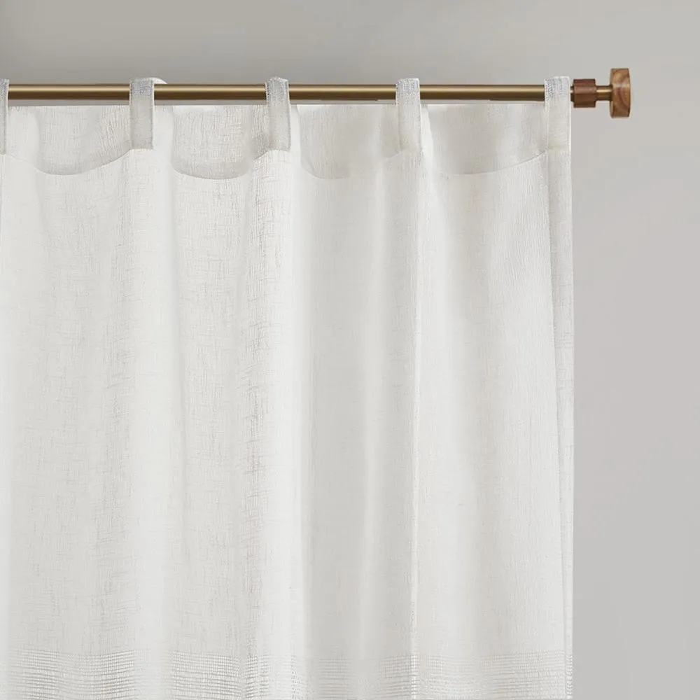 Modern Luxury White Sheer Curtain Panel (Pair)