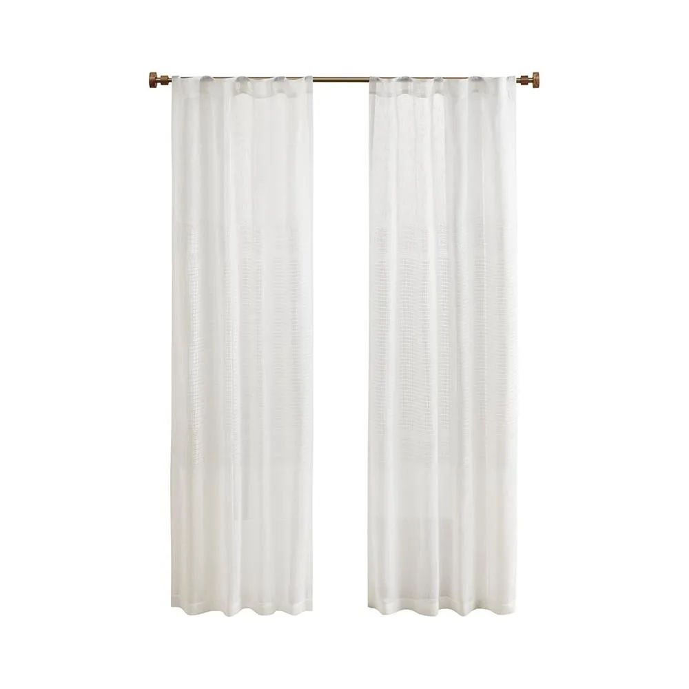 Modern Luxury White Sheer Curtain Panel (Pair)