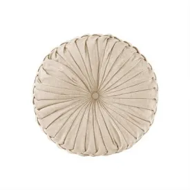 New - 22" Oversize Lorissa Poly Chenille Round Floor Pillow Ivory - Intelligent Design