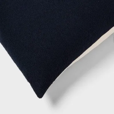 New - Euro Boucle Colorblock Decorative Pillow Dark Navy - Threshold