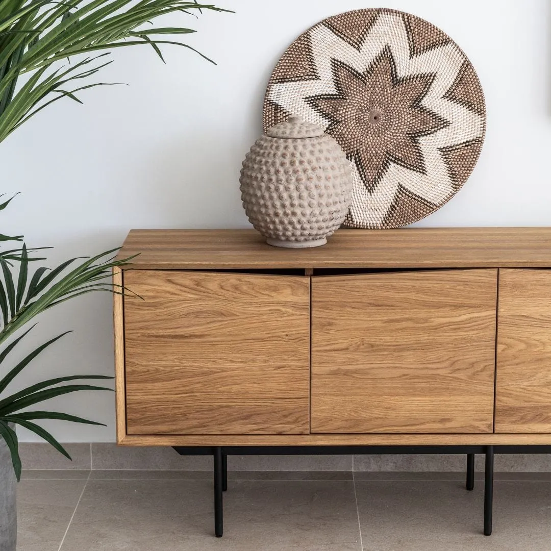 Oak Sideboard Cabinet | Natural 185x45x72cm