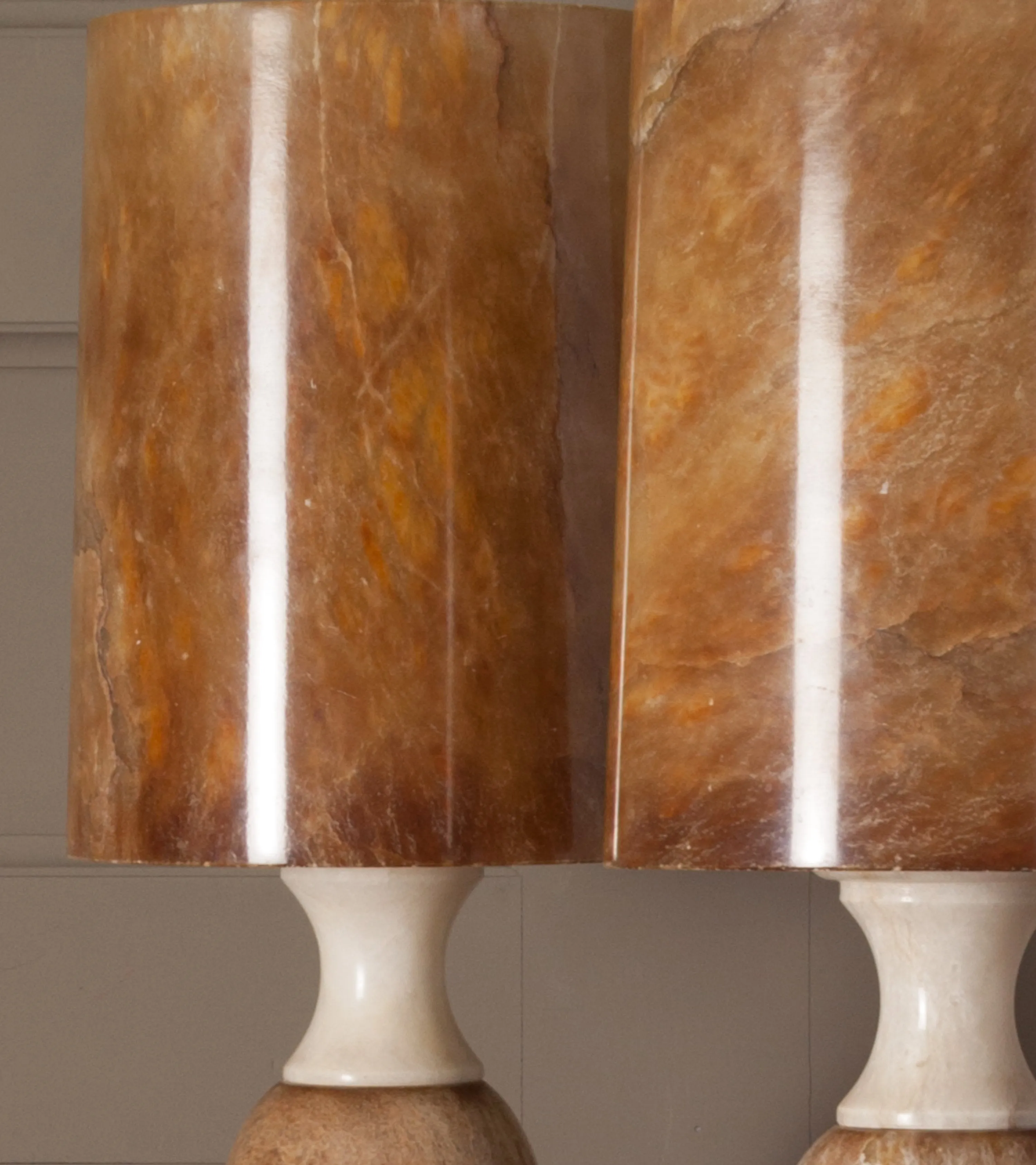 Pair of Alabaster Table Lamps