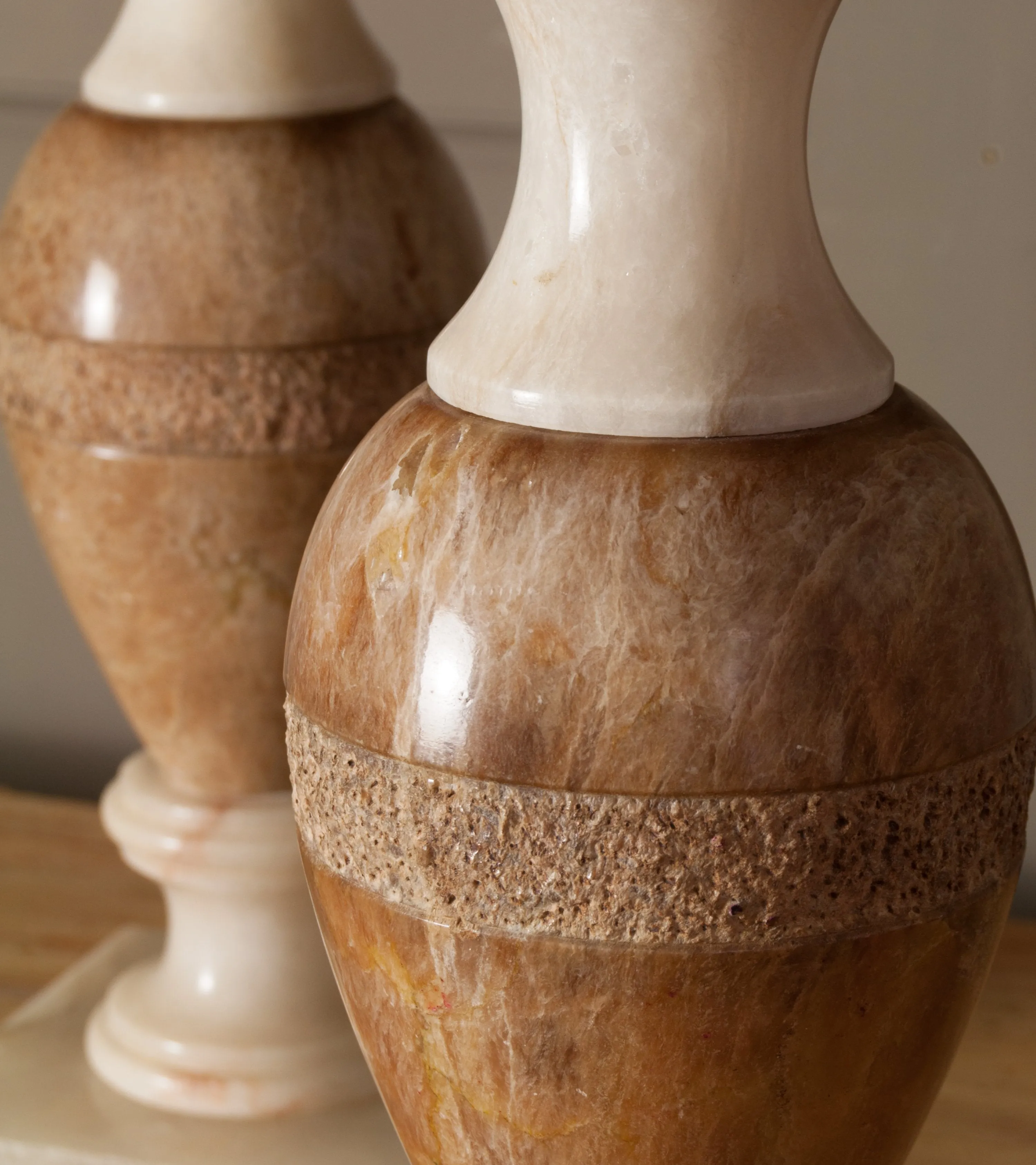 Pair of Alabaster Table Lamps