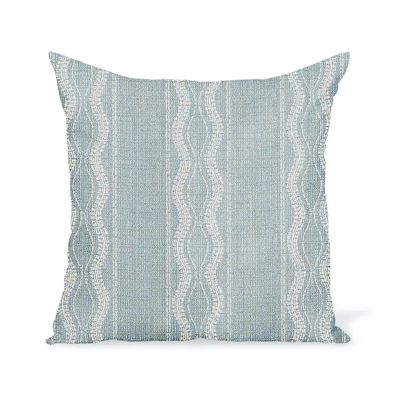 Peter Dunham Textiles Outdoor Zanzibar in Lagoon Pillow