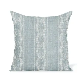 Peter Dunham Textiles Outdoor Zanzibar in Lagoon Pillow