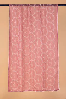 Pink Embroidered Dupatta