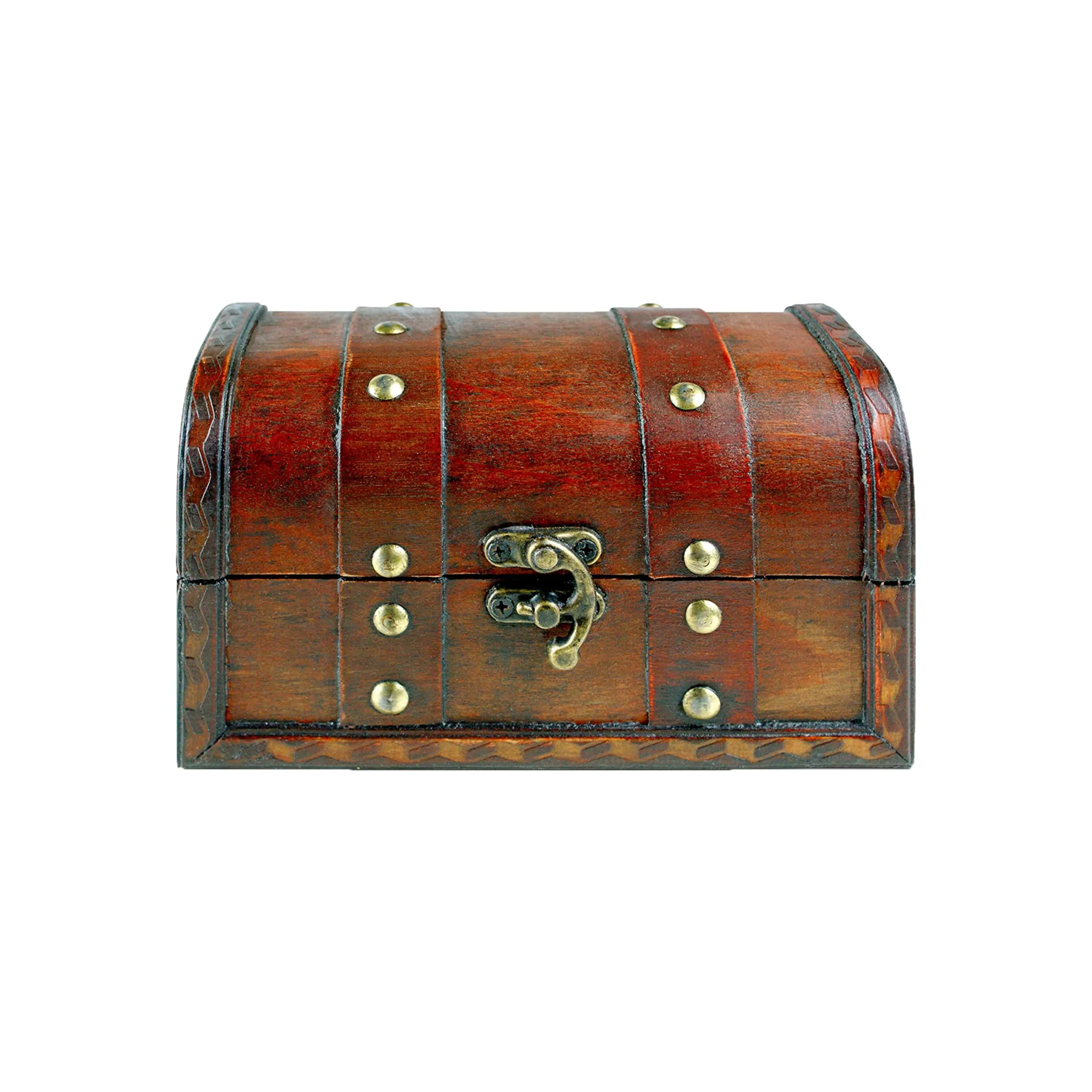 Pirate Treasure Chest Storage Box Durable Wood Metal Consction