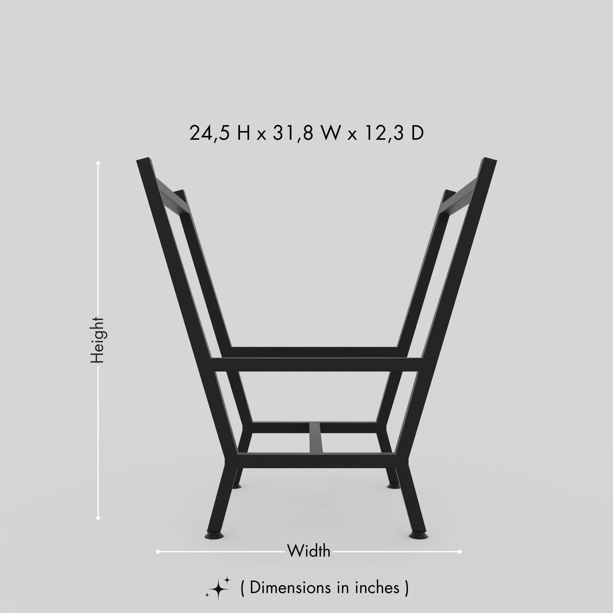 Portable V Shaped Metal Wood Rack