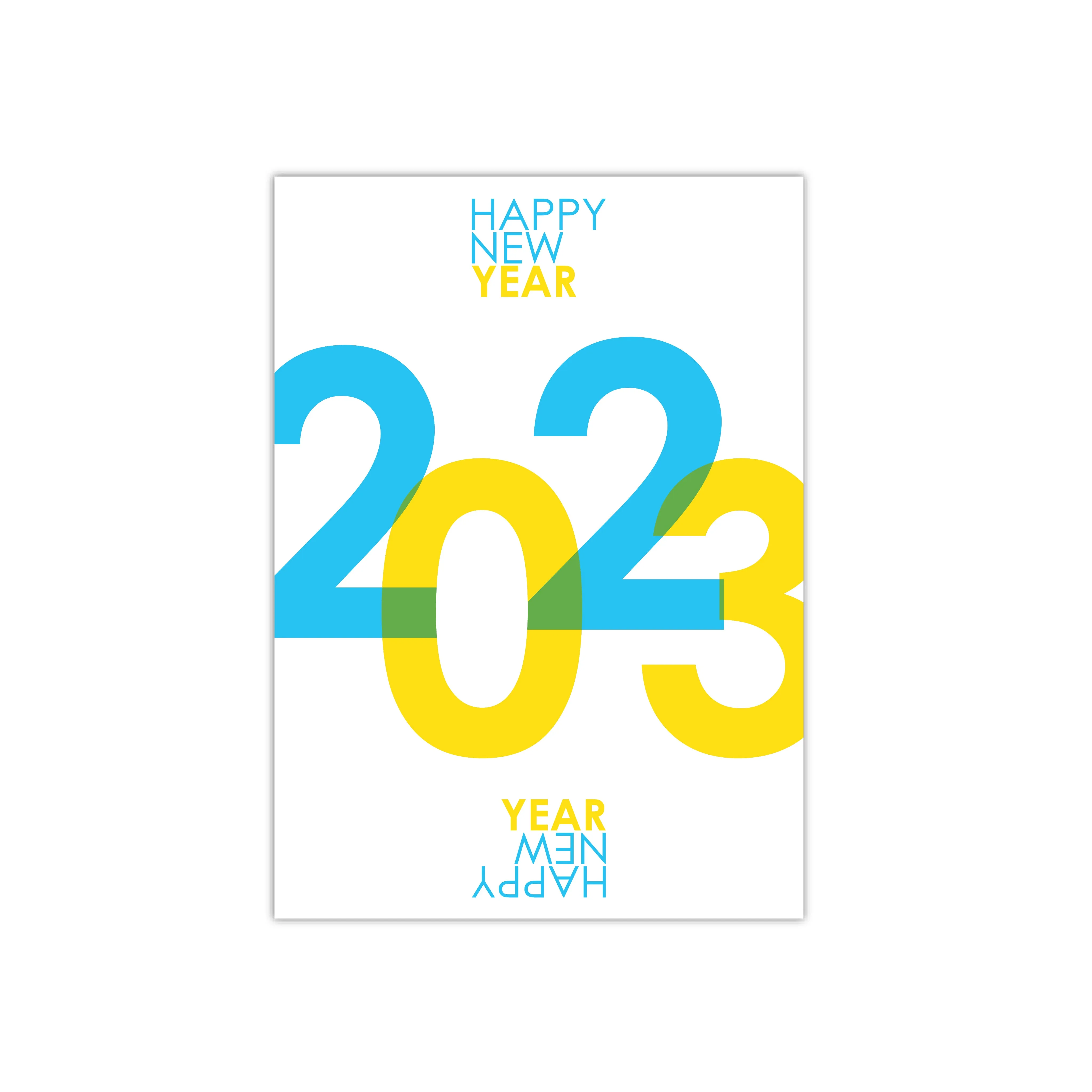 Printed Happy New Year Poster Home Bedroom Shops L x H 12 x 18 Inch