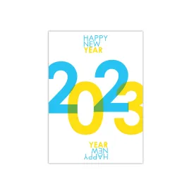 Printed Happy New Year Poster Home Bedroom Shops L x H 12 x 18 Inch