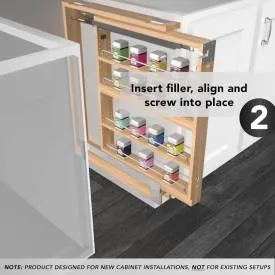 Rev-A-Shelf 432 6" Base Filler W/Soft Close Blum Slides 432-BFSC-6C