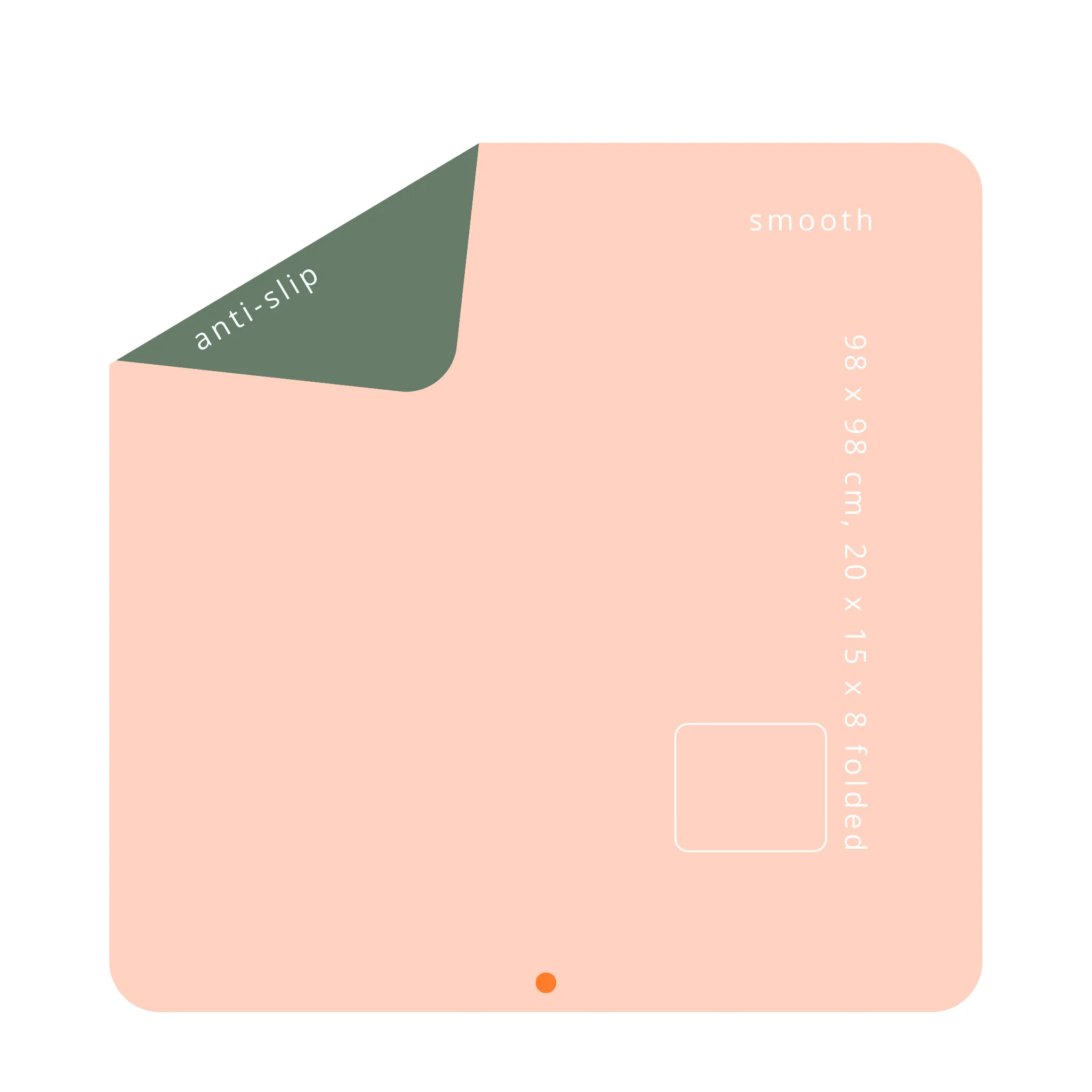 Roam Square Activity Mat & Play Mat, peach