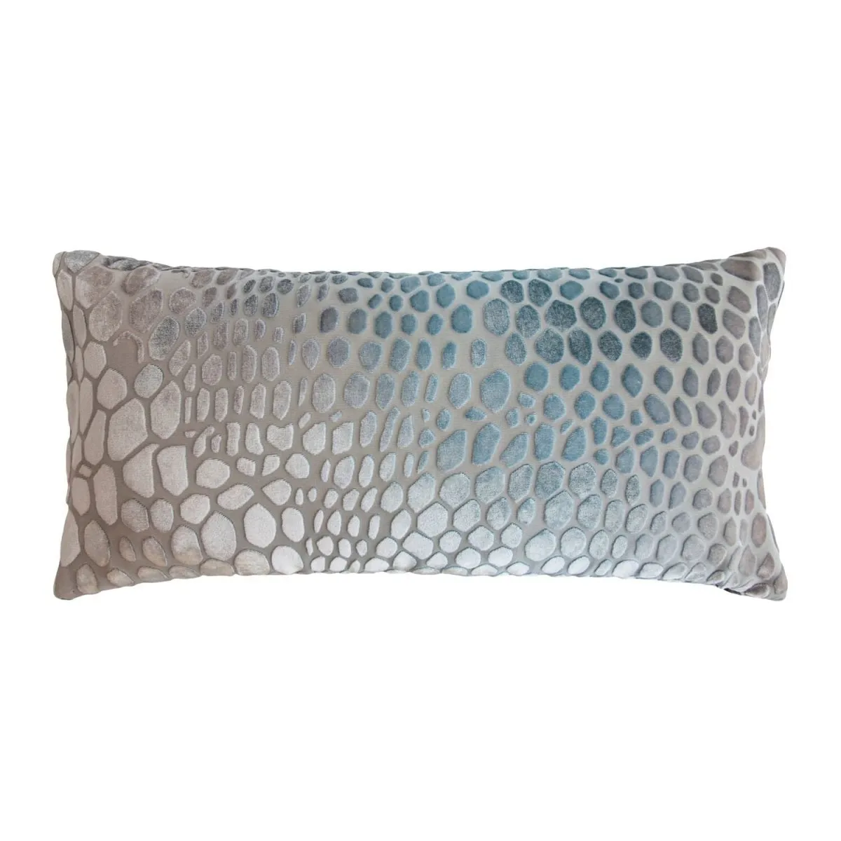 Robin's Egg Snakeskin Velvet Pillows by Kevin O'Brien Studio