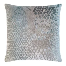 Robin's Egg Snakeskin Velvet Pillows by Kevin O'Brien Studio