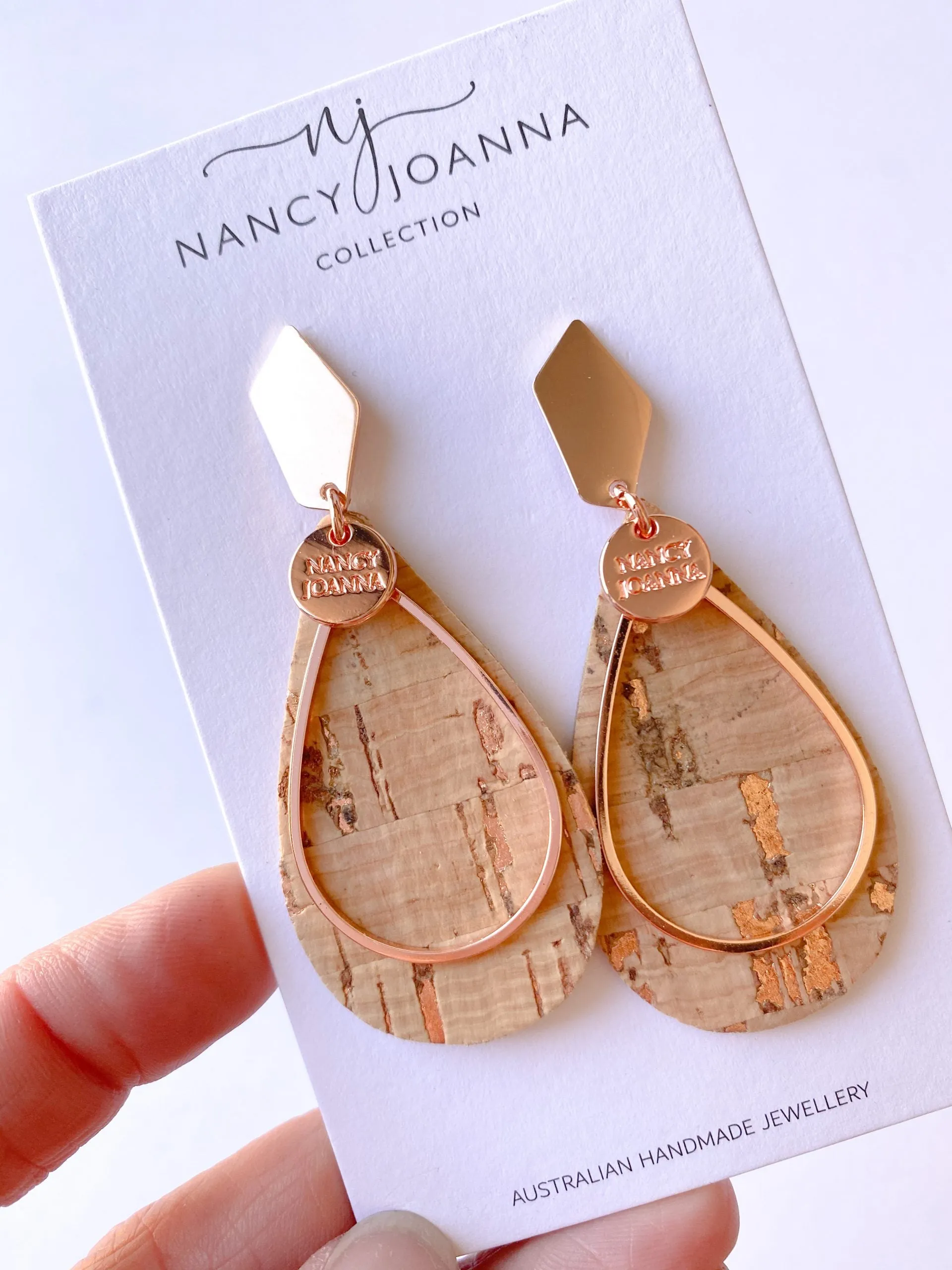 Rose Gold Foiled Corked Teardrops