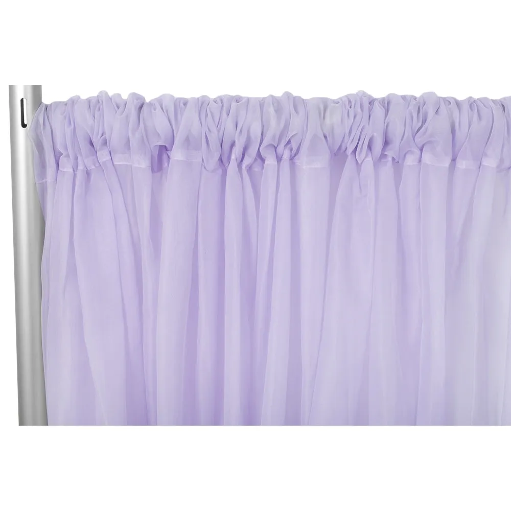 Sheer Voile Flame Retardant (FR) 10ft H x 118" W Drape/Backdrop Curtain Panel - Lavender