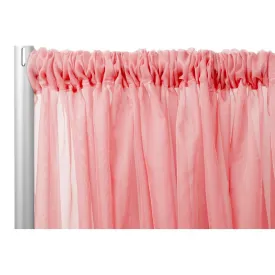 Sheer Voile Flame Retardant (FR) 12ft H x 118" W Drape/Backdrop Curtain Panel - Coral