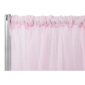 Sheer Voile Flame Retardant (FR) 14ft H x 118" W Drape/Backdrop Curtain Panel - Pink