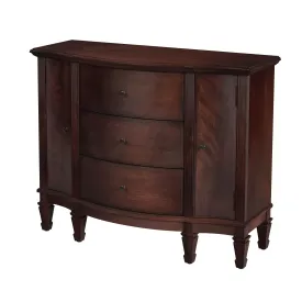 Sheffield 3 Drawer 2 Door Accent Cabinet in Dark Brown  0674024