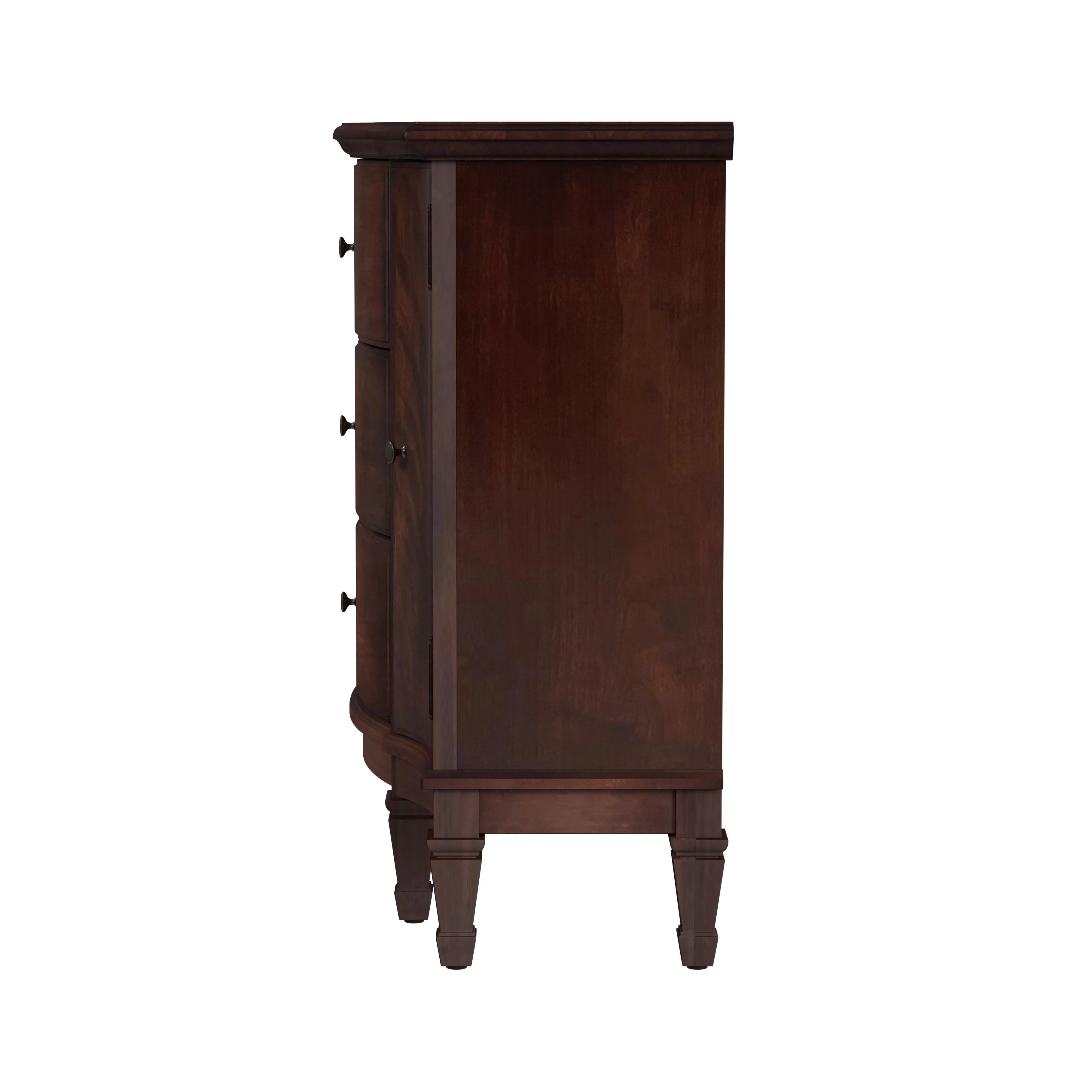 Sheffield 3 Drawer 2 Door Accent Cabinet in Dark Brown  0674024