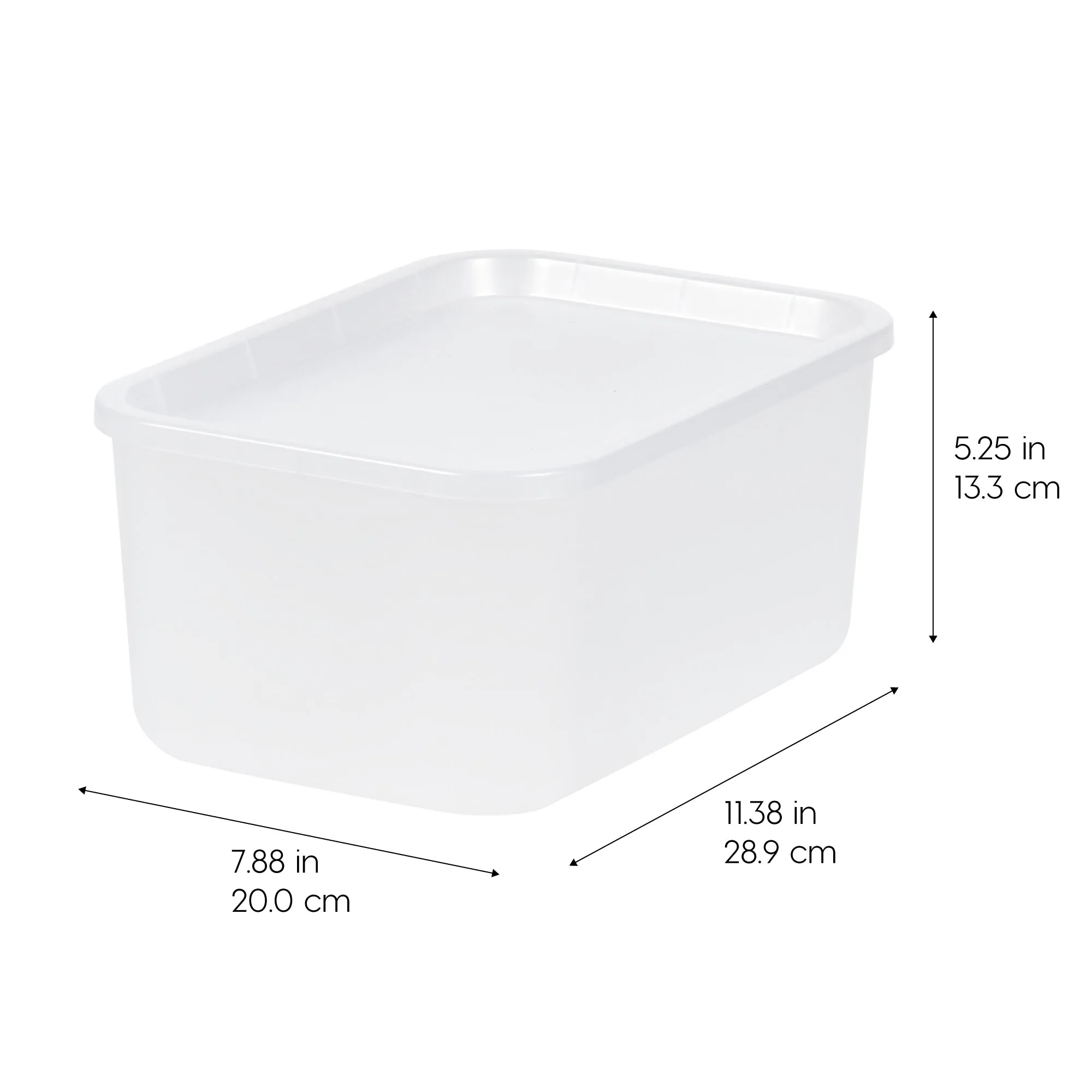 Small Plastic Modular Storage Basket with Lid 4 Pack