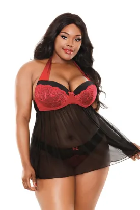 Sophia Halter Babydoll & Panty - 1x2x