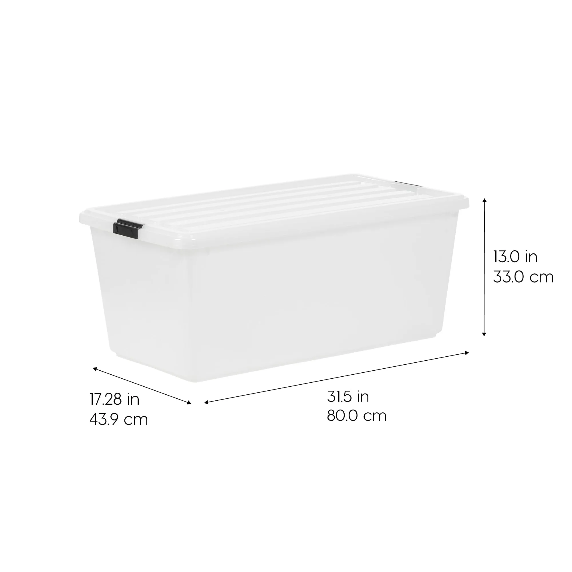 Stackable Buckle Down Storage Box - 91 QT 4 Pack