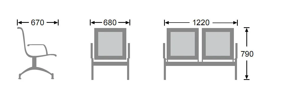 Stainless Steel 1 Seater