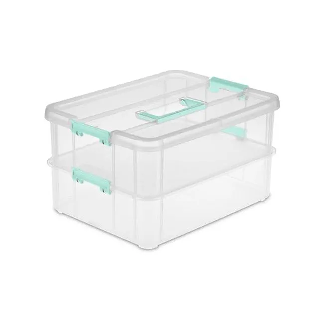 Sterilite Stack & Carry 2 Layer Storage Box