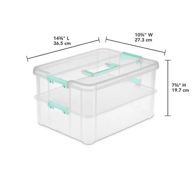 Sterilite Stack & Carry 2 Layer Storage Box