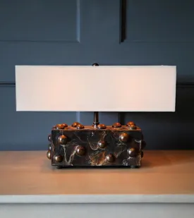 Studded Table Lamp, Small Horizontal by Lika Moore