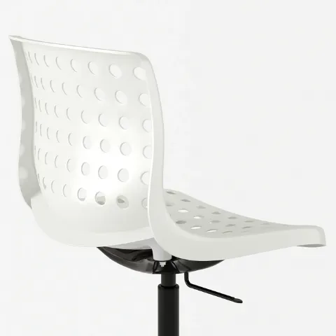 Swivel chair without armrest Black-White I Axis-360